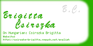 brigitta csirszka business card